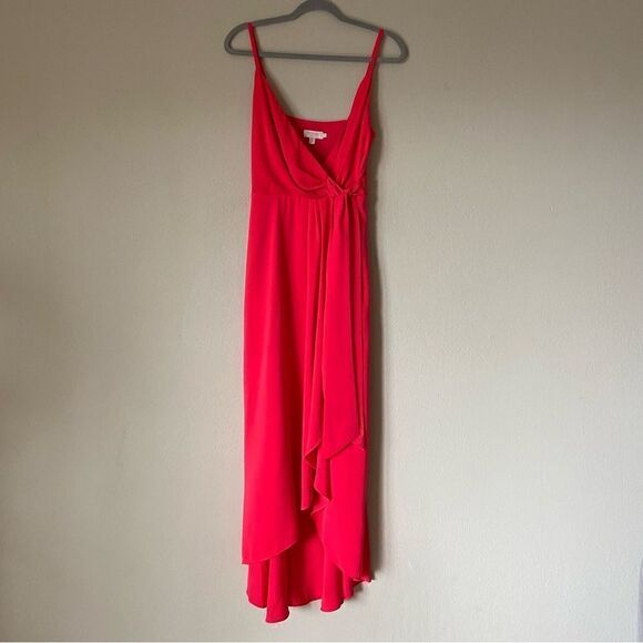 Ted Baker Leaanah Maxi Coral Dress Tank Sleeveless Wrap Size 4 - Picture 8 of 14